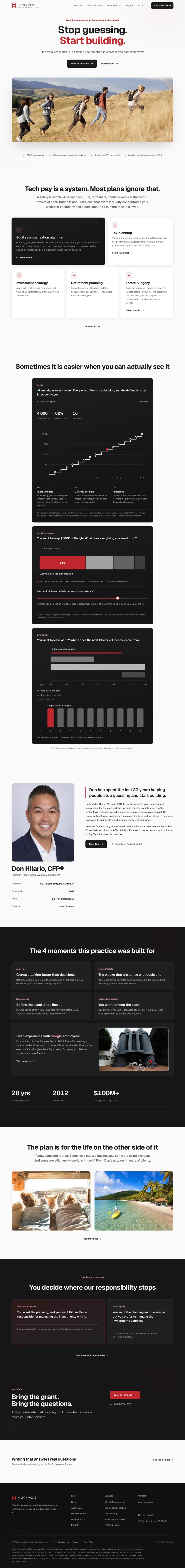 Hilpan Moxie Wealth Management, a financial advisory firm website built by TMN Creative