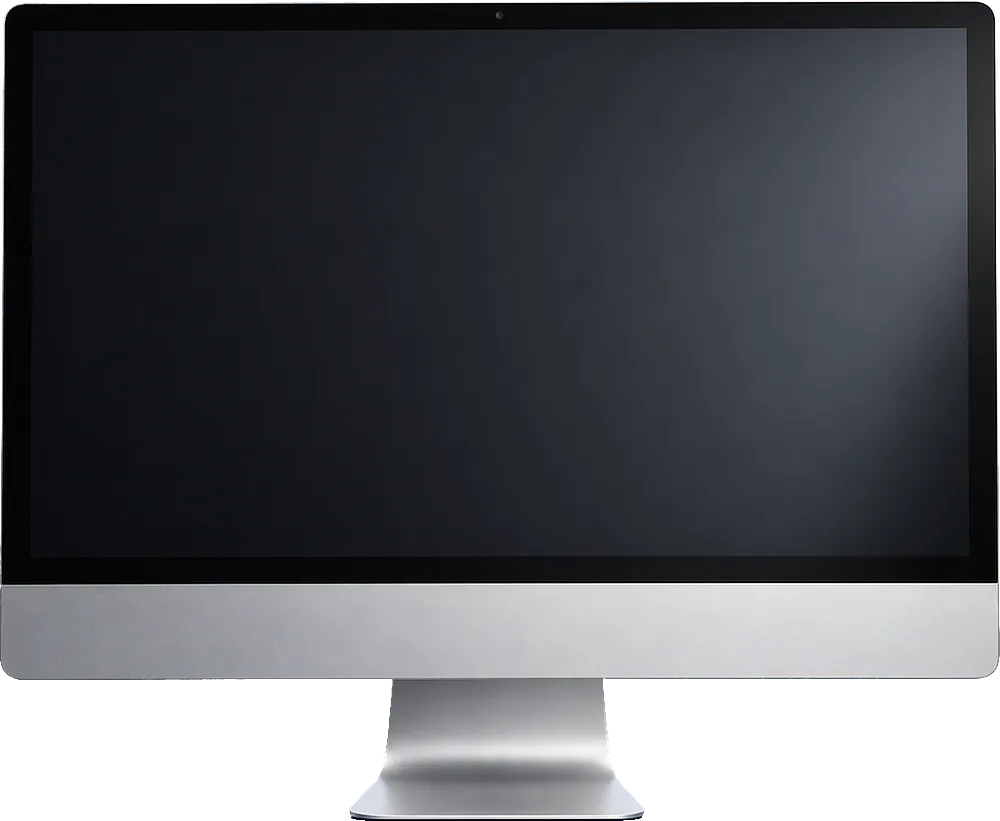 iMac website preview frame