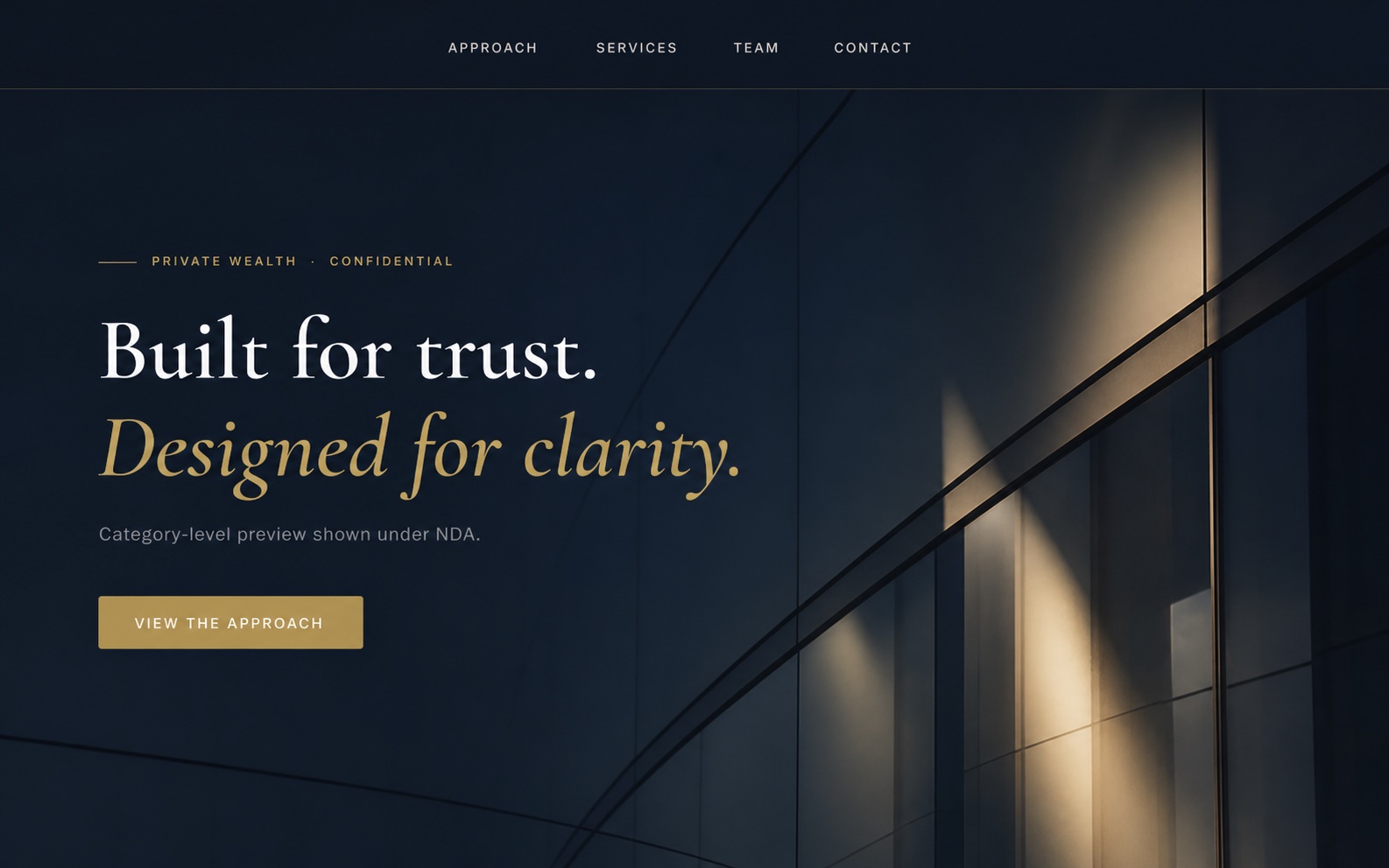 Representative category-level visual for confidential private wealth work