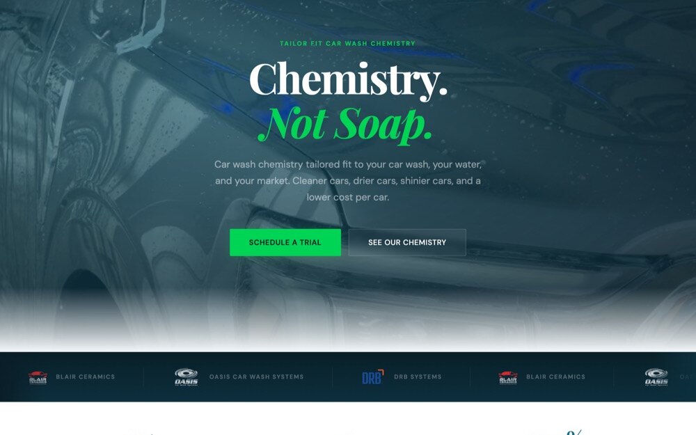 QC Atlantic B2B industrial chemistry website by TMN Creative