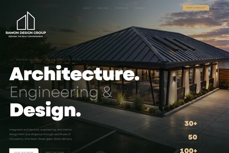 Ramon Design Group website by TMN Creative