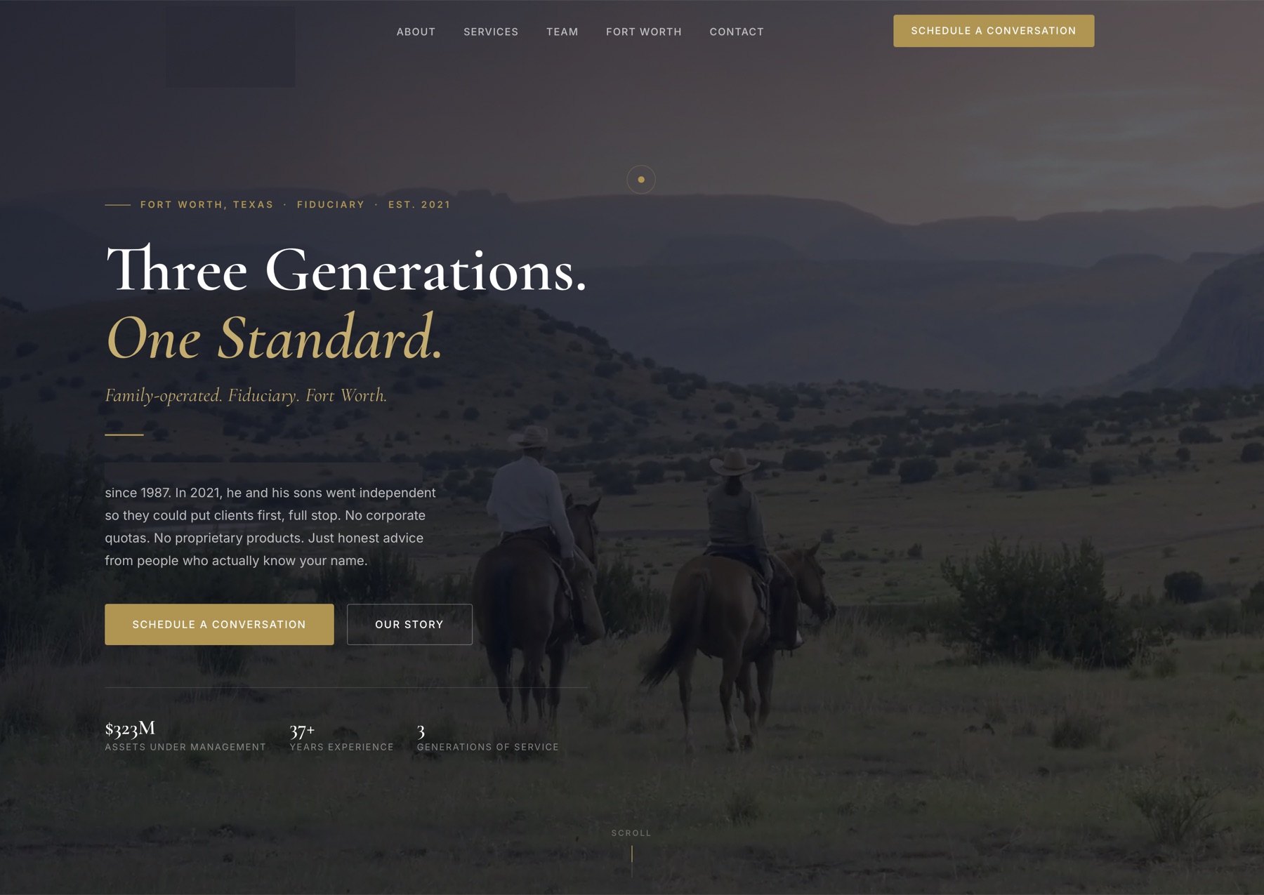 Private wealth management website
